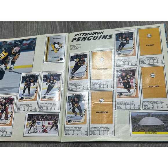 1989-90 Panini NHL Hockey Sticker Album Bobby Smith Cover - Picture 8 of 8